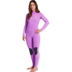 2024 Billabong Mujer Synergy 4/3mm Back Zip Neopreno ABJW100133 - Bright Orchid -Aqua Sport Tienda 43469 202320Billabong20Womens20Synergy2032mm20Back20Zip20Wetsuit20ABJW10014020 20Bright20Orchid20Side.2000x2000