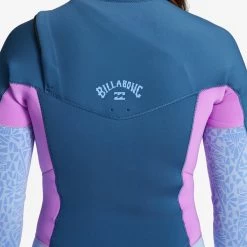 2024 Billabong Mujer Synergy 5/4mm Chest Zip Neopreno ABJW100131 - Deep Sea -Aqua Sport Tienda 43489 202320Billabong20Womens20Synergy2054mm20Chest20Zip20Wetsuit20ABJW10013120 20Deep20Sea20Close20Up202.2000x2000