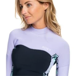 2024 Roxy Mujer Swell Serie 1mm Chaqueta De Neopreno ERJW803026 - Anthracite Splash -Aqua Sport Tienda 44457 202320Roxy20Womens20Swell20Series201mm20Long20Sleeve20Wetsuit20Top20ERJW80302620 20Anthracite20Splash20Close20Up.2000x2000