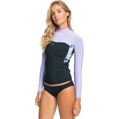 2024 Roxy Mujer Swell Serie 1mm Chaqueta De Neopreno ERJW803026 - Anthracite Splash -Aqua Sport Tienda 44457 202320Roxy20Womens20Swell20Series201mm20Long20Sleeve20Wetsuit20Top20ERJW80302620 20Anthracite20Splash20front202.2000x2000