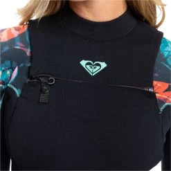 2024 Roxy Mujer Elite XT 4/3mm Gbs Chest Zip Neopreno ERJW103134 - Anthracite Leaf -Aqua Sport Tienda 44475 202320Roxy20Womens20Elite2043mm20GBS20Chest20Zip20Wetsuit20ERJW10313420 20Anthracite20Leaf2020Close20Up.2000x2000
