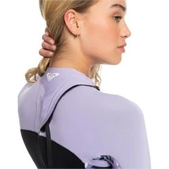 2024 Roxy Mujer Swell Series 4/3mm Gbs Back Zip Neopreno ERJW103124 - Anthracite Splash -Aqua Sport Tienda 44491 202320Roxy20Womens20Swell20Series2043mm20GBS20Back20Zip20Wetsuit20ERJW10312420 20Anthracite20Splash20Close20Up.2000x2000