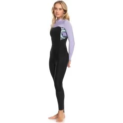 2024 Roxy Mujer Swell Series 4/3mm Gbs Back Zip Neopreno ERJW103124 - Anthracite Splash -Aqua Sport Tienda 44491 202320Roxy20Womens20Swell20Series2043mm20GBS20Back20Zip20Wetsuit20ERJW10312420 20Anthracite20Splash20side.2000x2000