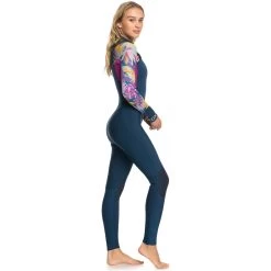 2024 Roxy Mujer Swell Series 4/3mm Gbs Chest Zip Neopreno ERJW103125 - Anthracite Hot Tropics Swim -Aqua Sport Tienda 44494 202320Roxy20Womens20Swell20Series2043mm20GBS20Chest20Zip20Wetsuit20ERJW10312520 20Anthracite20Hot20Tropics20Swim2020side.2000x2000