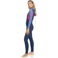 2024 Roxy Mujer Prologue 5/4/3mm Gbs Back Zip Neopreno ERJW103153 - Dark Denim -Aqua Sport Tienda 44511 202320Roxy20Womens20Prologue20543mm20GBS20Back20Zip20Wetsuit20ERJW10315320 20Dark20Denim2020side.2000x2000