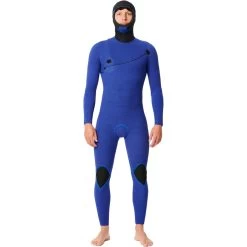 2024 Rip Curl Hombres E-Bomb 5/4mm Zip Free Con Capucha Neopreno 14QMFS - Black -Aqua Sport Tienda 44619 202320Rip20Curl20Mens20E20Bomb2054mm20Hooded20GBS20Zip20Free20Wetsuit2014QMFS20 20Black20inside20out.2000x2000