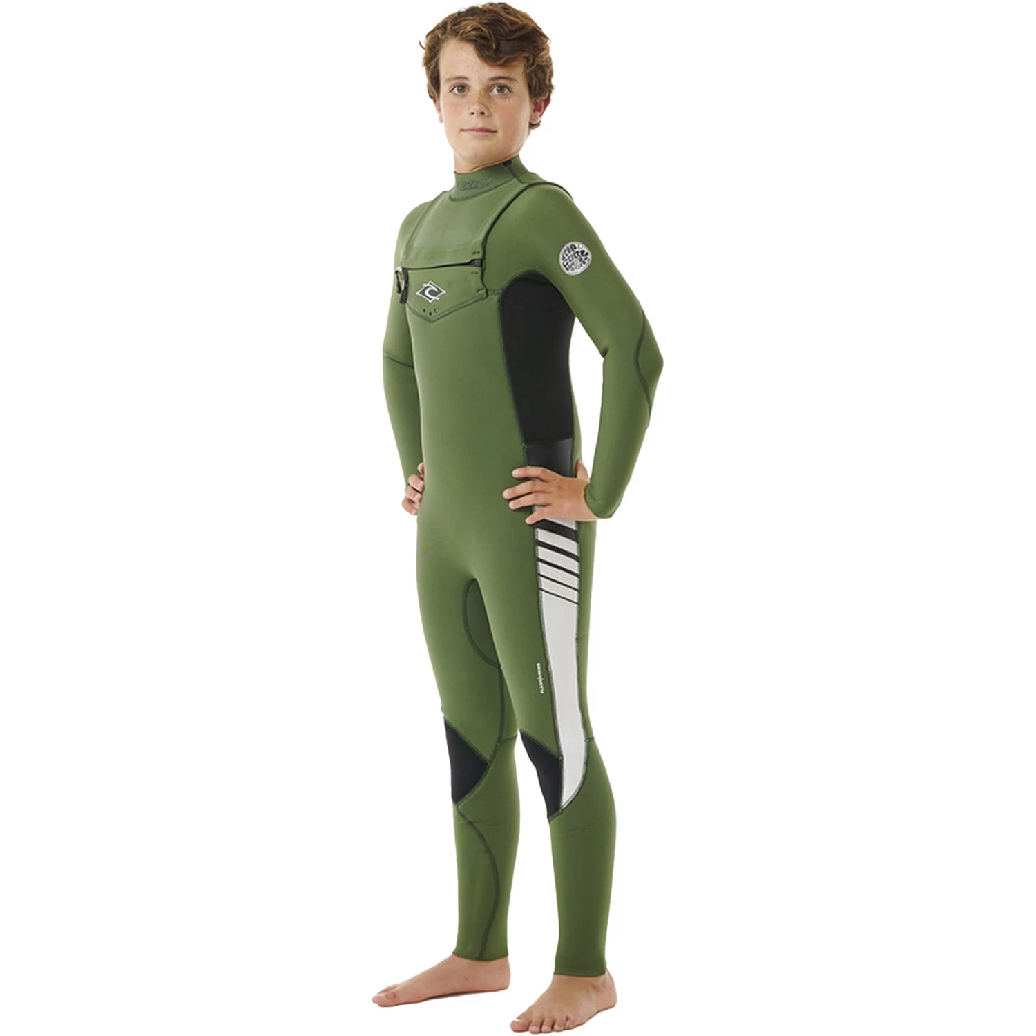 2024 Rip Curl Junior Dawn Patrol 5/3mm Chest Zip Neopreno 13JBFS - Green 2 2024 Rip Curl Junior Dawn Patrol 5/3mm Chest Zip Neopreno 13JBFS - Green - Imagen 2