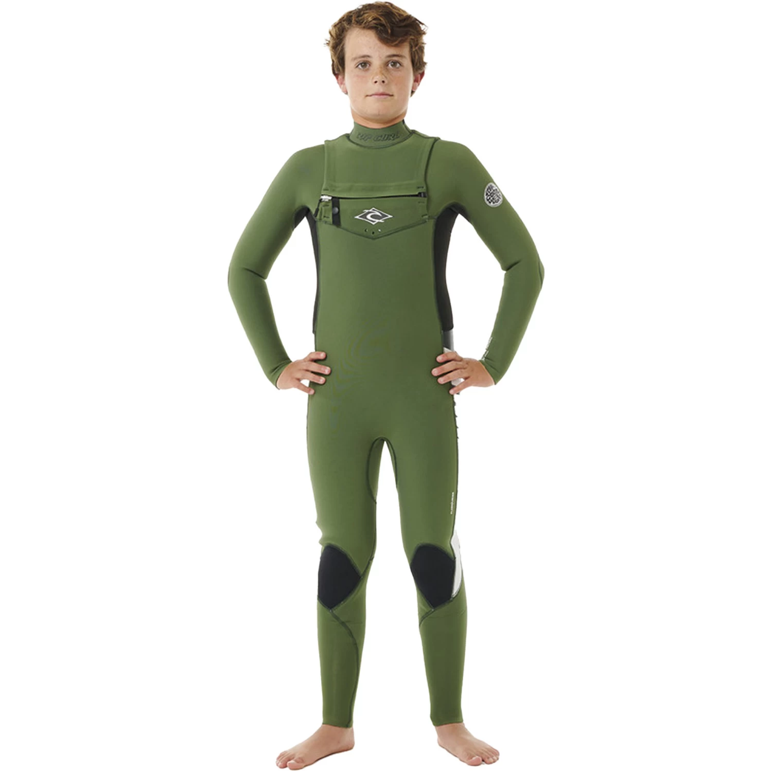 2024 Rip Curl Junior Dawn Patrol 5/3mm Chest Zip Neopreno 13JBFS - Green 4 2024 Rip Curl Junior Dawn Patrol 5/3mm Chest Zip Neopreno 13JBFS - Green - Imagen 4