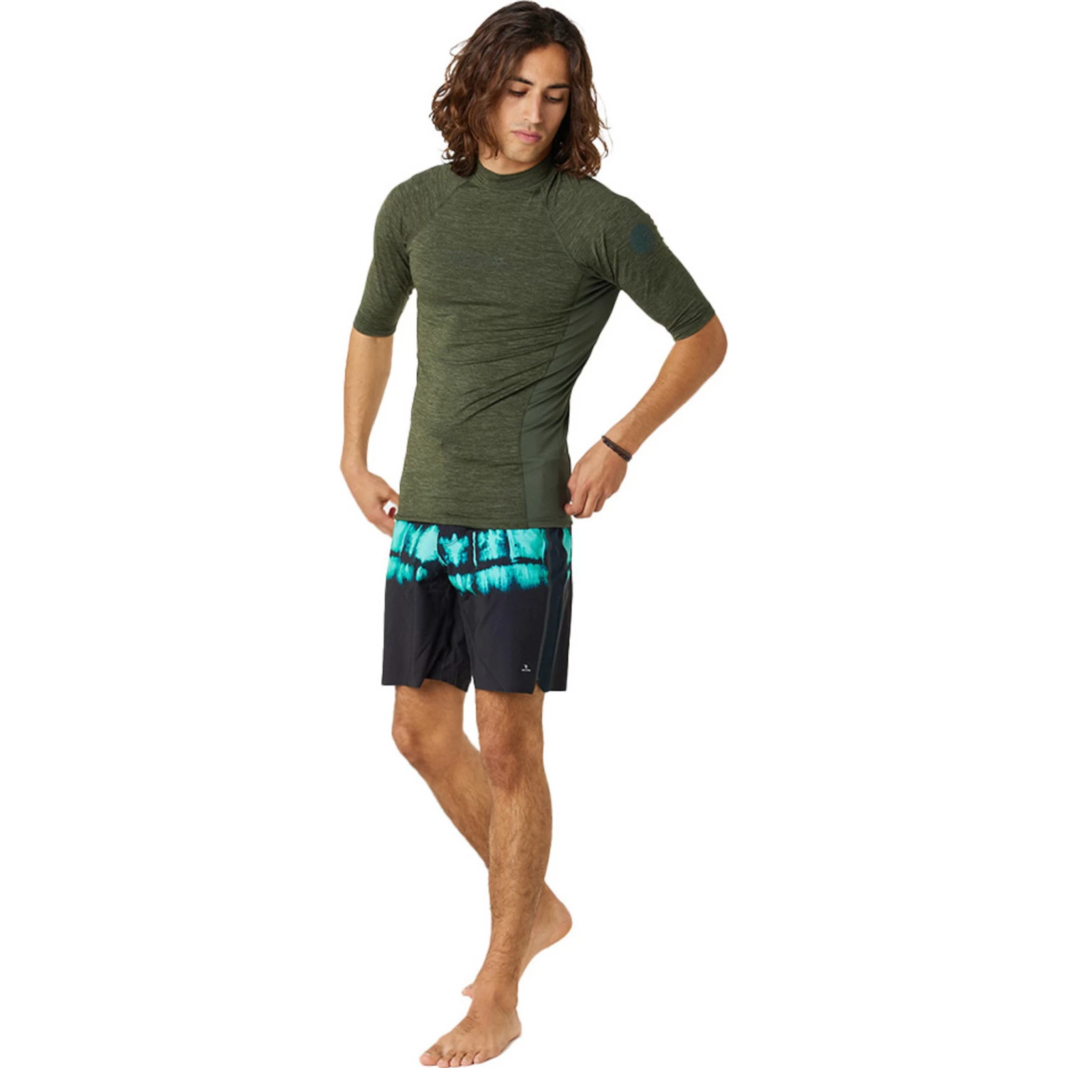 2024 Rip Curl Hombres Dawn Patrol UPF Performance Chaleco De Lycra De Manga Corta 14BMRV - Olive Marle 4 2024 Rip Curl Hombres Dawn Patrol UPF Performance Chaleco De Lycra De Manga Corta 14BMRV - Olive Marle - Imagen 4