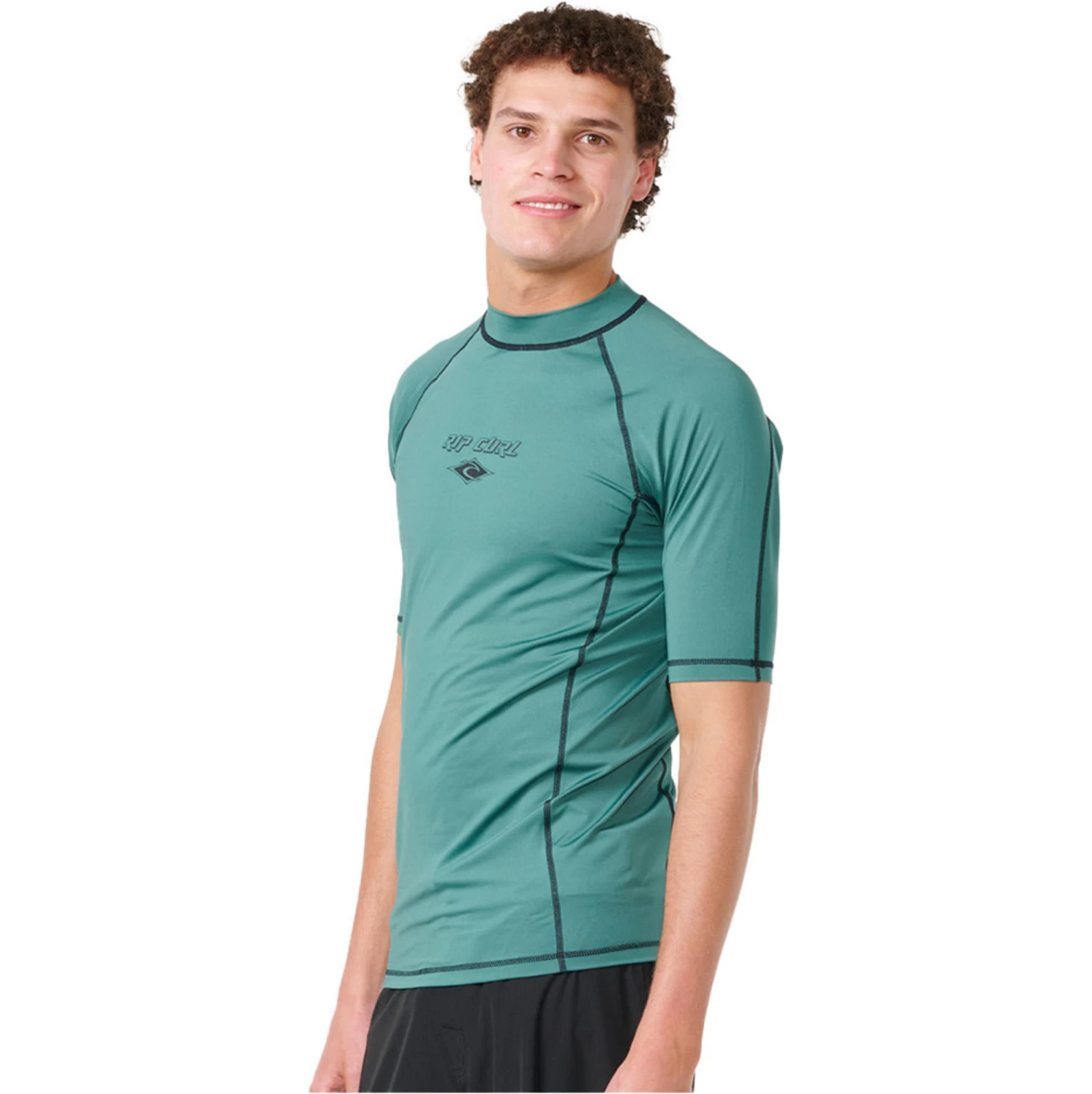 2024 Rip Curl Hombres Fade Out UPF Performance Chaleco De Lycra De Manga Corta 145MRV - Washed Green 5 2024 Rip Curl Hombres Fade Out UPF Performance Chaleco De Lycra De Manga Corta 145MRV - Washed Green - Imagen 5