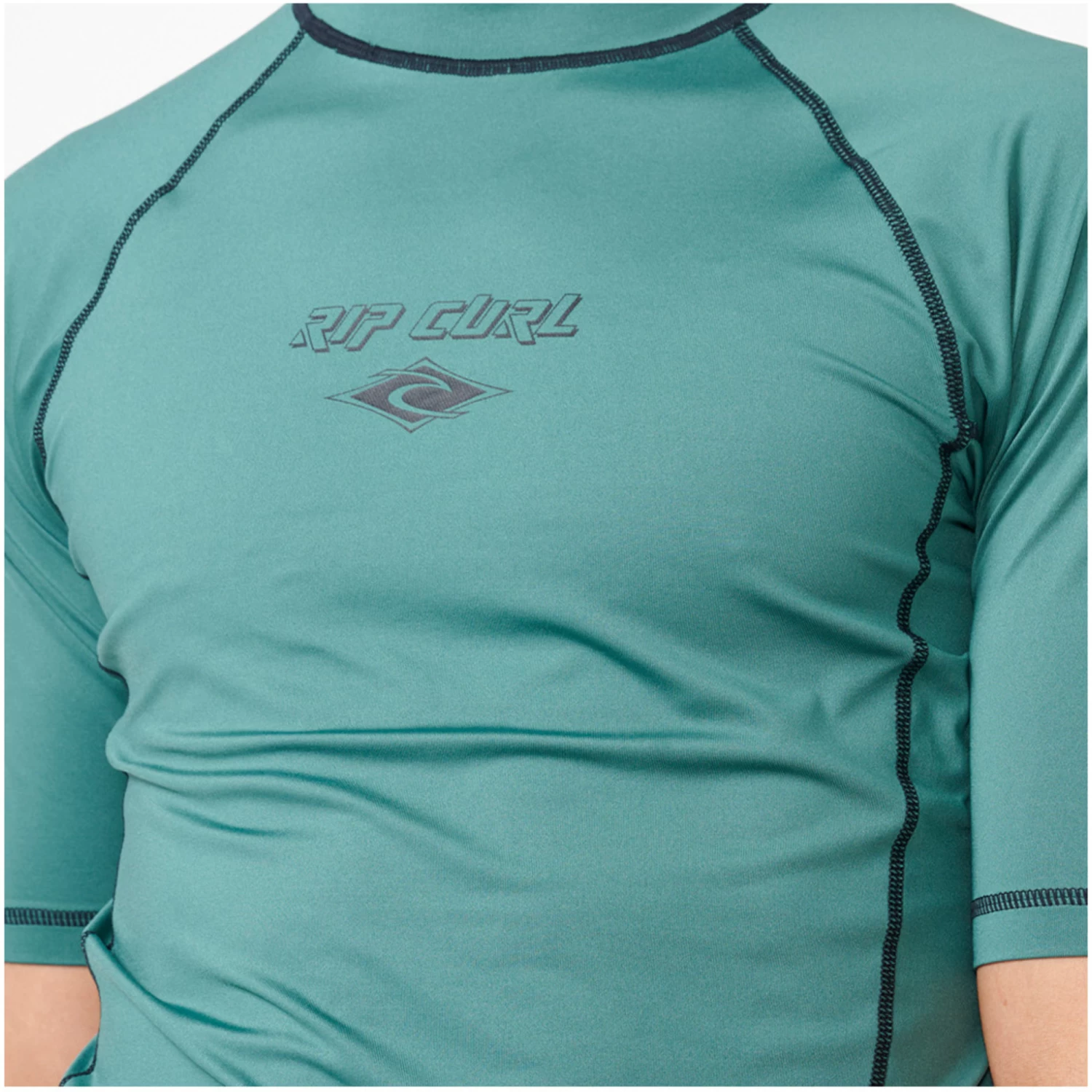 2024 Rip Curl Hombres Fade Out UPF Performance Chaleco De Lycra De Manga Corta 145MRV - Washed Green 4 2024 Rip Curl Hombres Fade Out UPF Performance Chaleco De Lycra De Manga Corta 145MRV - Washed Green - Imagen 4