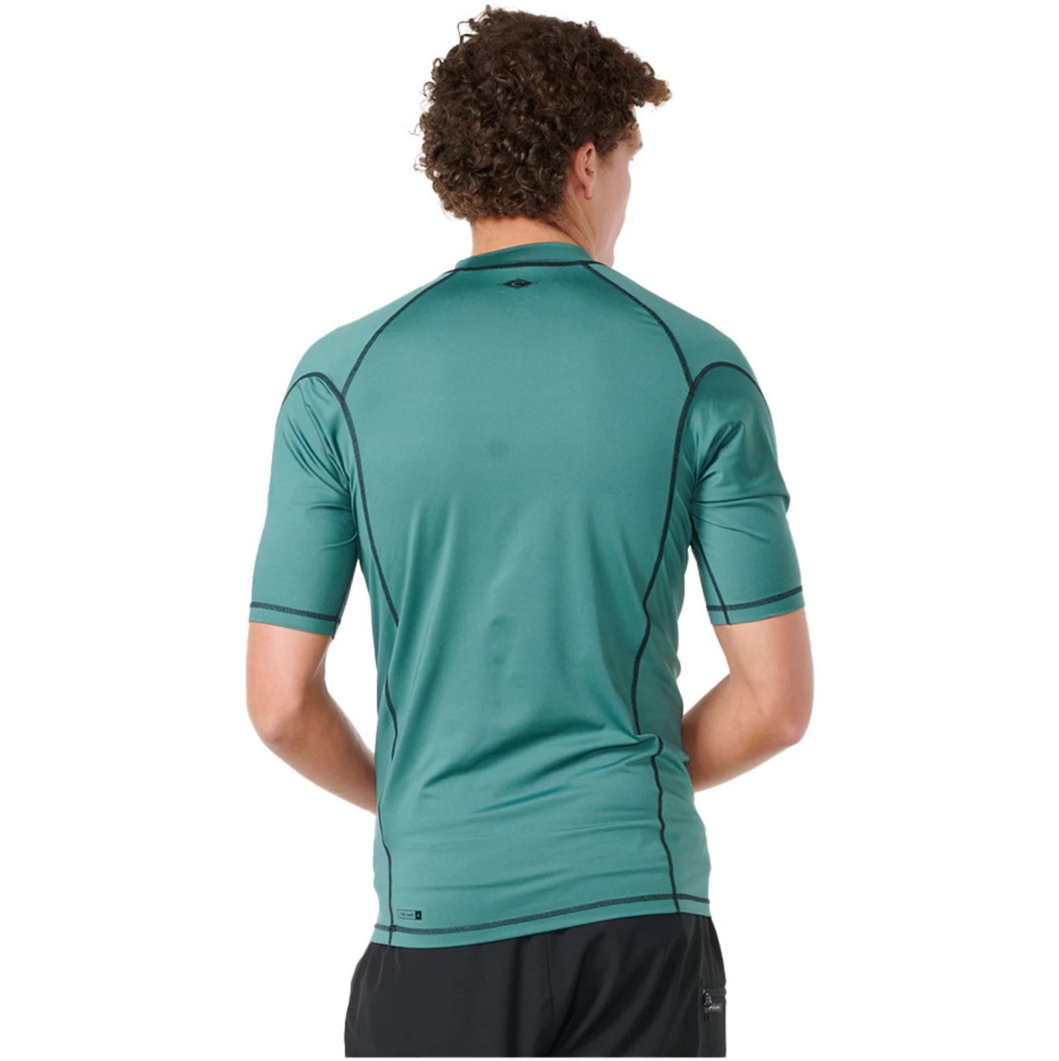 2024 Rip Curl Hombres Fade Out UPF Performance Chaleco De Lycra De Manga Corta 145MRV - Washed Green 2 2024 Rip Curl Hombres Fade Out UPF Performance Chaleco De Lycra De Manga Corta 145MRV - Washed Green - Imagen 2