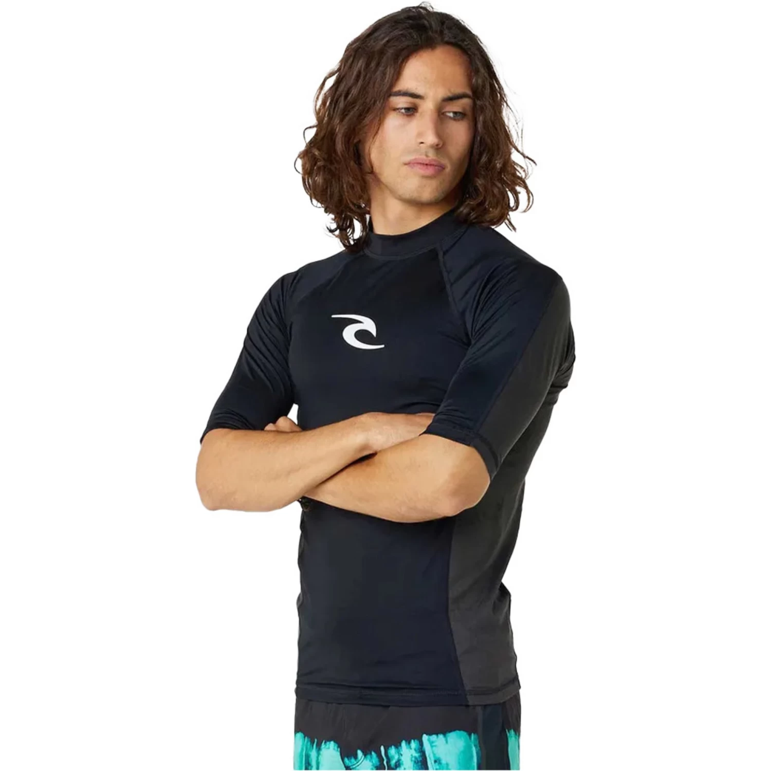 2024 Rip Curl Hombres Waves UPF Performance Chaleco De Lycra De Manga Corta 142MRV - Black 4 2024 Rip Curl Hombres Waves UPF Performance Chaleco De Lycra De Manga Corta 142MRV - Black - Imagen 4