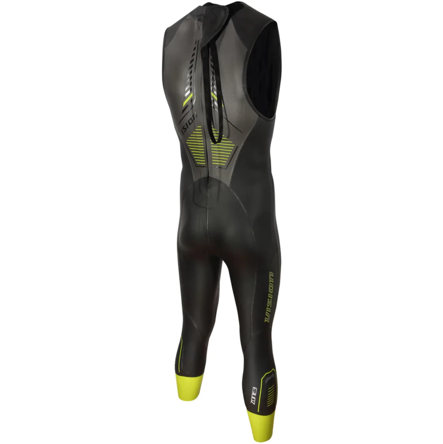 2023 Zone3 Hombres Vision Back Zip Sin Mangas Swim Neopreno WS21MSLV101 - Black / Lime / Gunmetal 2 2023 Zone3 Hombres Vision Back Zip Sin Mangas Swim Neopreno WS21MSLV101 - Black / Lime / Gunmetal - Imagen 2