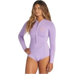 2024 Billabong Mujer Salty Dayz Manga Larga 2mm Shorty Neopreno ABJW400100 - Lilac Love -Aqua Sport Tienda 45673 202320Billabong20Womens20Salty20Dayz20Long20Sleeve202mm20Shorty20Wetsuit20ABJW40010020 20Lilac20Love203.2000x2000