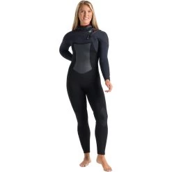 2024 C-Skins Mujer ReWired 6/5mm Chest Zip Con Capucha Neopreno C-RW65WH - Black / Crimson -Aqua Sport Tienda 45728 202320C Skins20Womens20Rewired2065mm20Chest20Zip20Hooded20Wetsuit20C RW65WH20 20Black20Crimson20front.2000x2000