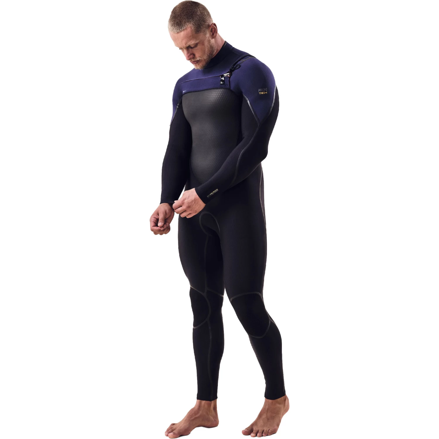 ONeill 2024 O'Neill Hombres Psycho Tech 5/4mm+ Chest Zip Neopreno 5544 - Black / Navy 3 ONeill 2024 O'Neill Hombres Psycho Tech 5/4mm+ Chest Zip Neopreno 5544 - Black / Navy - Imagen 3