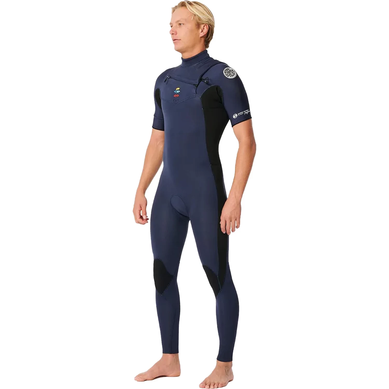 2024 Rip Curl Hombres Dawn Patrol Performance 2mm Manga Corta Chest Zip Neopreno 15LMFS - Dark Navy 2 2024 Rip Curl Hombres Dawn Patrol Performance 2mm Manga Corta Chest Zip Neopreno 15LMFS - Dark Navy - Imagen 2