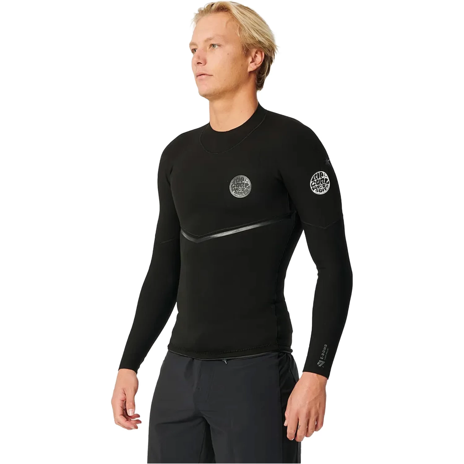 2024 Rip Curl Hombres E-Bomb 1.5mm Chaqueta De Neopreno De Manga Larga 121MWJ - Black 4 2024 Rip Curl Hombres E-Bomb 1.5mm Chaqueta De Neopreno De Manga Larga 121MWJ - Black - Imagen 4