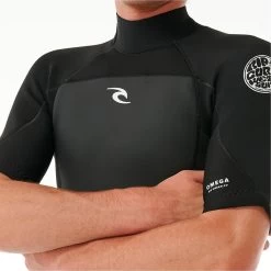 2024 Rip Curl Hombres Omega 2/2mm Back Zip Manga Corta Neopreno 15ZMFS - Black -Aqua Sport Tienda 46852 202420Rip20Curl20Mens20Omega2022mm20Back20Zip20Short20Sleeve20Wetsuit2015ZMFS20 20Black201.2000x2000