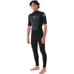2024 Rip Curl Hombres Omega 2/2mm Back Zip Manga Corta Neopreno 15ZMFS - Black -Aqua Sport Tienda 46852 202420Rip20Curl20Mens20Omega2022mm20Back20Zip20Short20Sleeve20Wetsuit2015ZMFS20 20Black203.2000x2000