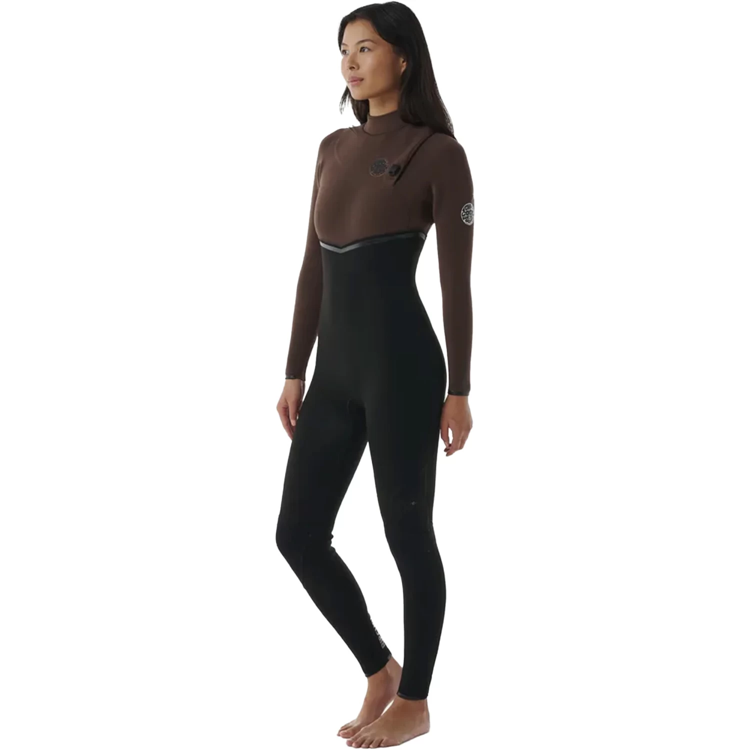 2024 Rip Curl Mujer E-Bomb 4/3mm Zip Free Neopreno 14KWFS - Chocolate Brown 2 2024 Rip Curl Mujer E-Bomb 4/3mm Zip Free Neopreno 14KWFS - Chocolate Brown - Imagen 2