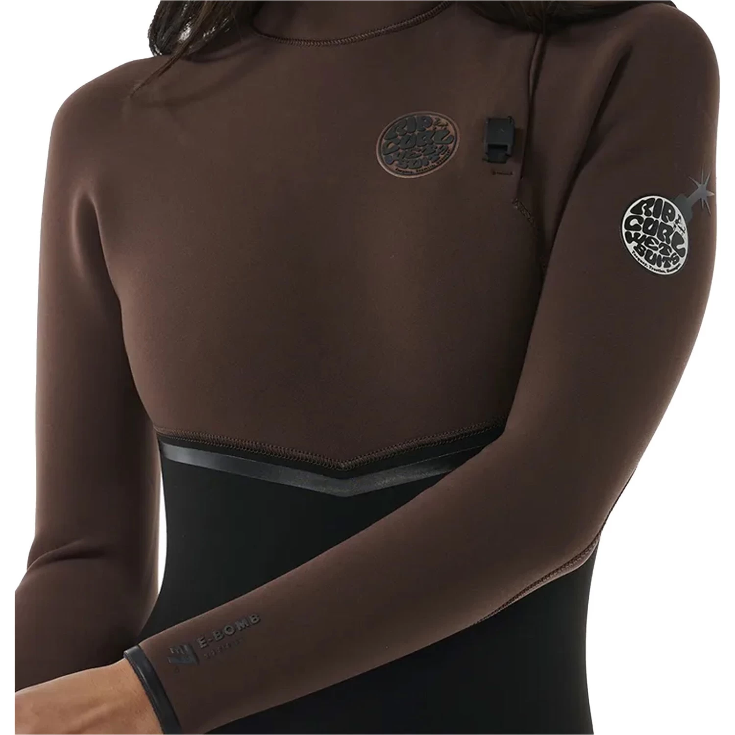 2024 Rip Curl Mujer E-Bomb 4/3mm Zip Free Neopreno 14KWFS - Chocolate Brown 5 2024 Rip Curl Mujer E-Bomb 4/3mm Zip Free Neopreno 14KWFS - Chocolate Brown - Imagen 5