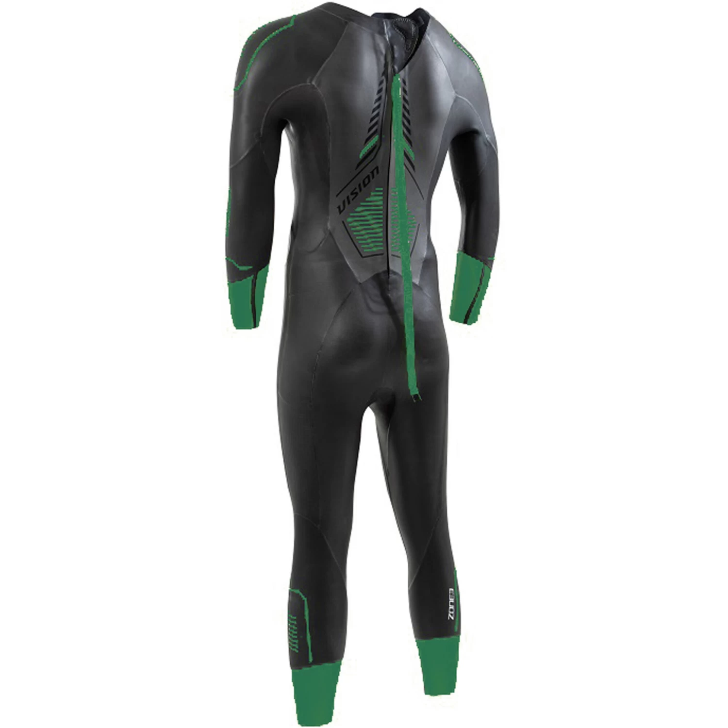 2024 Zone3 Hombres Terraprene Vision Back Zip Swim Neopreno WS24MVIS101 - Black / Forest Green 2 2024 Zone3 Hombres Terraprene Vision Back Zip Swim Neopreno WS24MVIS101 - Black / Forest Green - Imagen 2