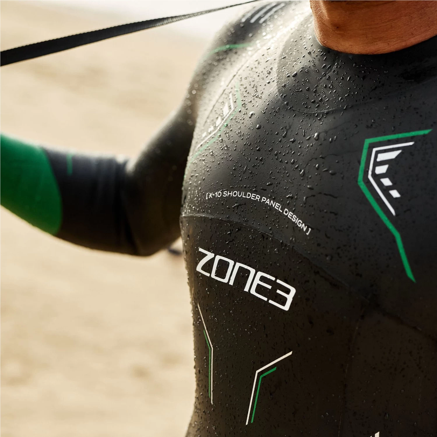2024 Zone3 Hombres Terraprene Vision Back Zip Swim Neopreno WS24MVIS101 - Black / Forest Green 5 2024 Zone3 Hombres Terraprene Vision Back Zip Swim Neopreno WS24MVIS101 - Black / Forest Green - Imagen 5