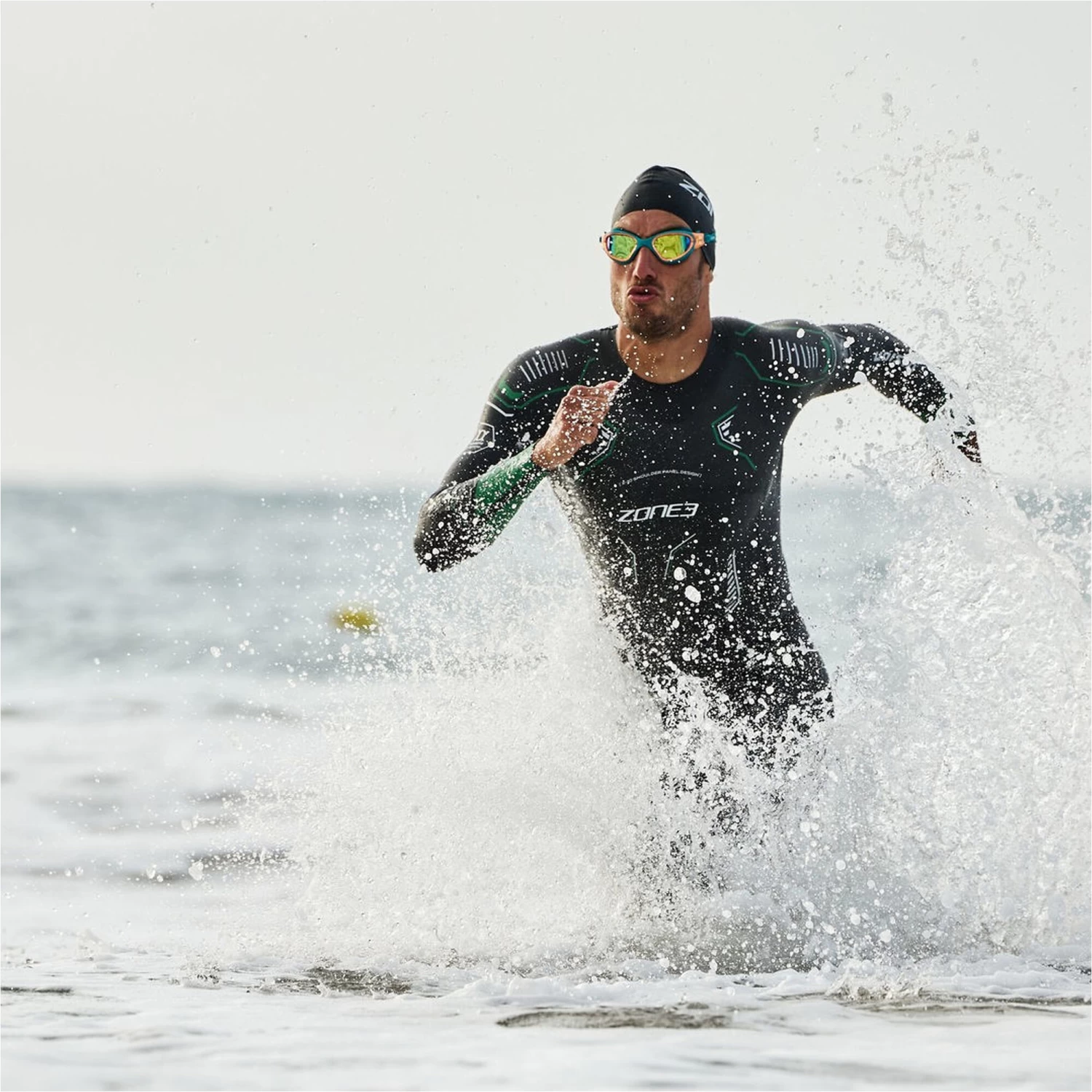 2024 Zone3 Hombres Terraprene Vision Back Zip Swim Neopreno WS24MVIS101 - Black / Forest Green 6 2024 Zone3 Hombres Terraprene Vision Back Zip Swim Neopreno WS24MVIS101 - Black / Forest Green - Imagen 6