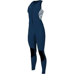 ONeill 2024 O'Neill Women Bahia 1.5mm Front Zip Long Jane Neopreno 4860 - French Navy / Crisflor