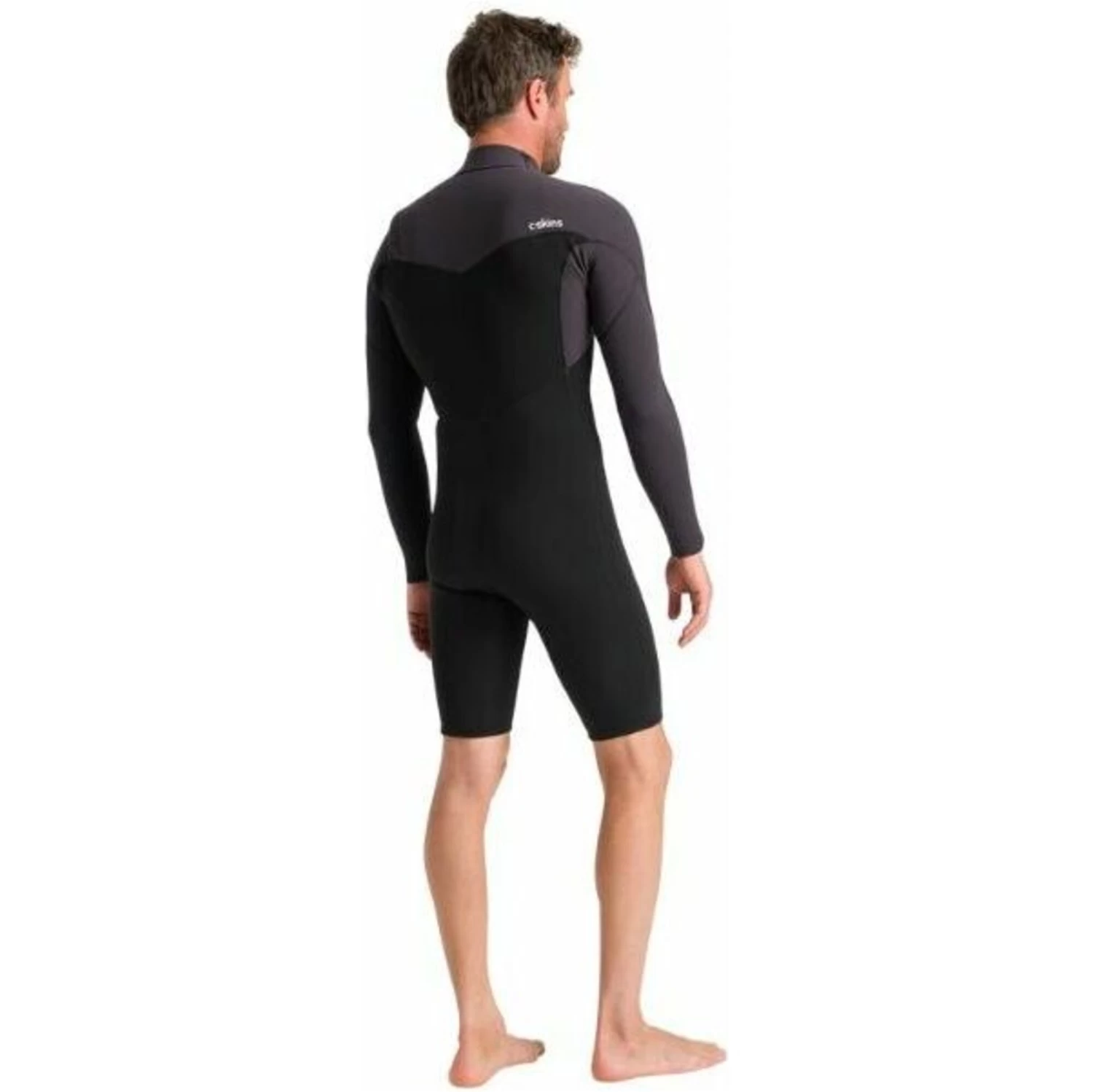 2024 C-Skins Hombres Session Manga Larga 3/2mm Gbs Chest Zip Shorty Neopreno C-SE32SPM - Black / Meteor X / Saffron 5 2024 C-Skins Hombres Session Manga Larga 3/2mm Gbs Chest Zip Shorty Neopreno C-SE32SPM - Black / Meteor X / Saffron - Imagen 5