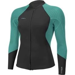 ONeill 2024 O'Neill Womens Hyperfreak 2/1.5mm Front Zip Jacket 5563 - Raven / Opal