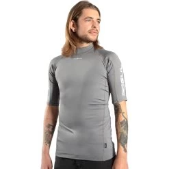 2024 Gul Hombre Xola Lycra Vest Manga Corta Rg0338-b9 - Gris -Aqua Sport Tienda Gul Mens Xola Short Sleeve Rash RG0338 B9 Grey 3.2000x2000