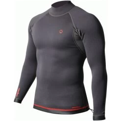 2024 Nookie Hombres Ti 1mm Manga Larga Neopreno Top NE12 - Black / Red -Aqua Sport Tienda Nookie Mens Ti 1mm Long Sleeve Wetsuit Top NE12 Black Red 2.2000x2000