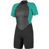 ONeill 2024 O'Neill Mujer Reactor II 2mm Back Zip Shorty Neopreno 5043 - Black / Aqua