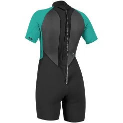 Aqua Sport Tienda -Aqua Sport Tienda ONeill20Womens20Reactor20II202mm20Back20Zip20Shorty20BLACK AQUA20504320Back.2000x2000