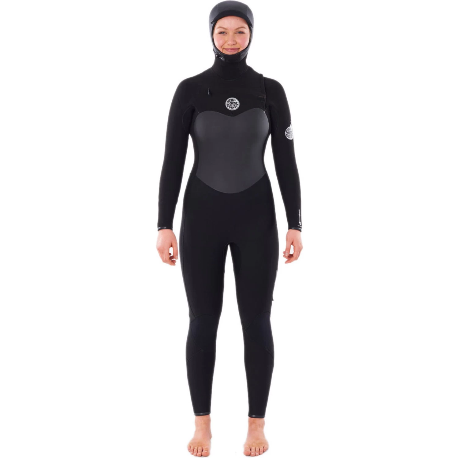 2024 Rip Curl Mujer Flashbomb 6/4mm Con Capucha Chest Zip Neopreno WSTYHG - Black 1 2024 Rip Curl Mujer Flashbomb 6/4mm Con Capucha Chest Zip Neopreno WSTYHG - Black