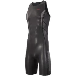 2024 Zone3 Hombres 1.5mm Neoprene Kneeskin Sin Mangas Shorty Neopreno NA18MKNE101 - Black / Red