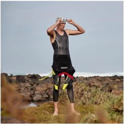 2024 Zone3 Hombres 1.5mm Neoprene Kneeskin Sin Mangas Shorty Neopreno NA18MKNE101 - Black / Red -Aqua Sport Tienda Zone3 Mens 1.5mm Neoprene Knewwskin Wetsuit NA18MKNE101 Black Red 6.2000x2000