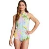 2024 Billabong Mujer Salty Dayz Sin Mangas 1mm Front Zip Traje De Primavera ABJW500102 - Dreamland